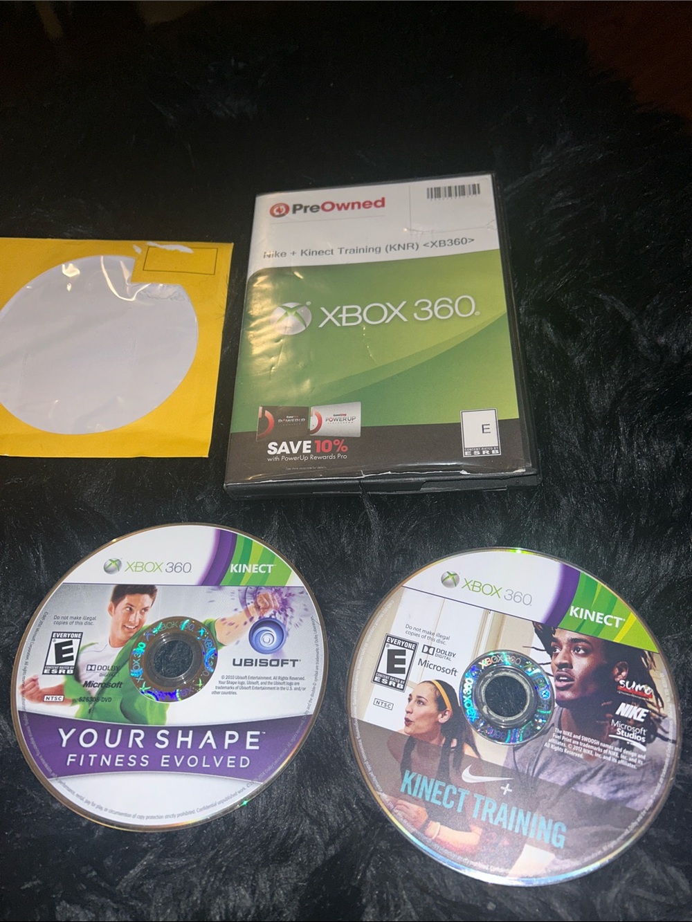 Retro Xbox 360 Kinect Fitness Workout Game Lot - Nike+ & Your Shape - Discs Only